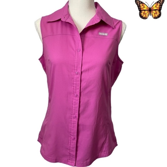 COLUMBIA Omni-Shade Sun Protection Button Down Shirt Vest Size Extra Small - Picture 1 of 12